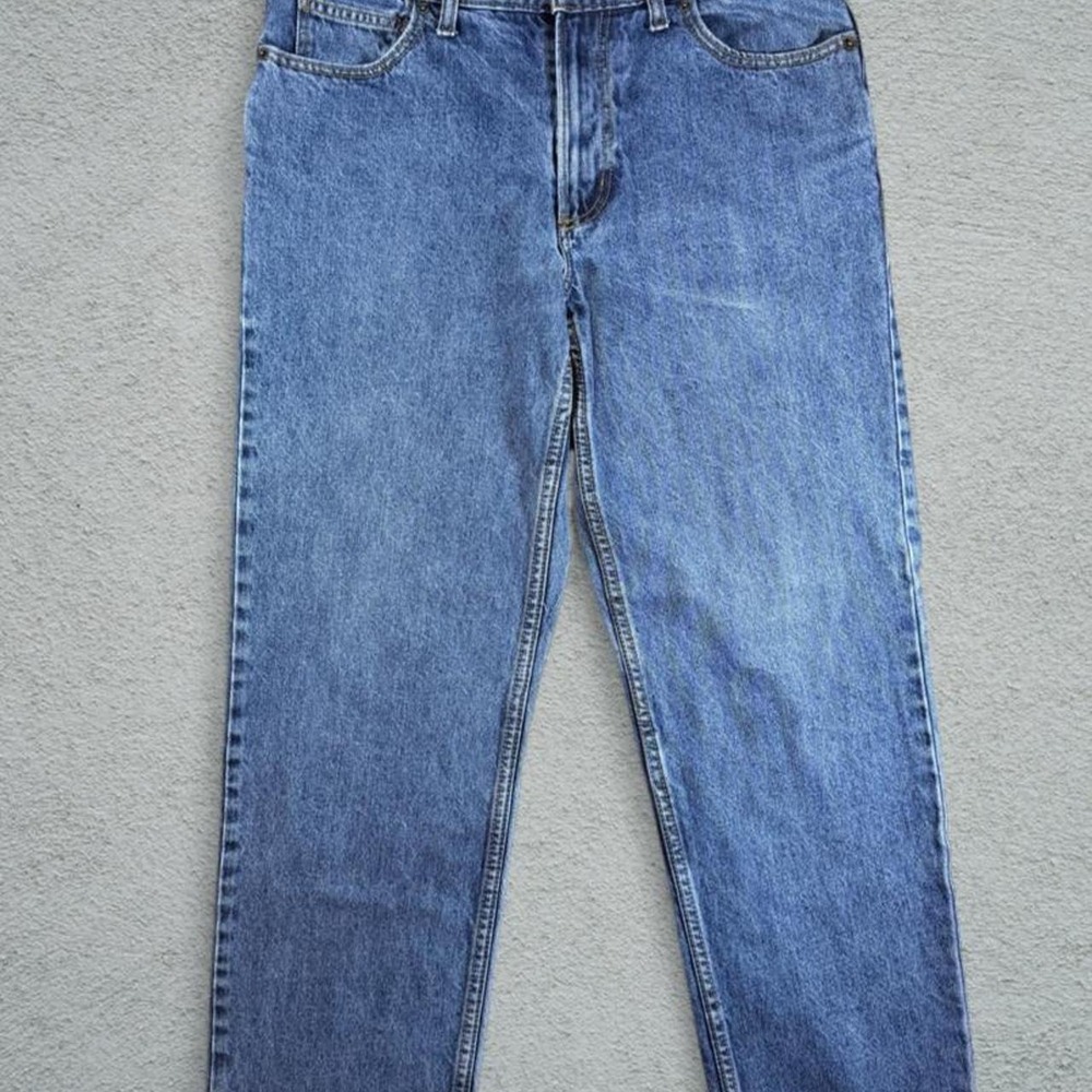 Lands End Mens Blue Denim Jeans Traditional Fit Size 34 x 29
